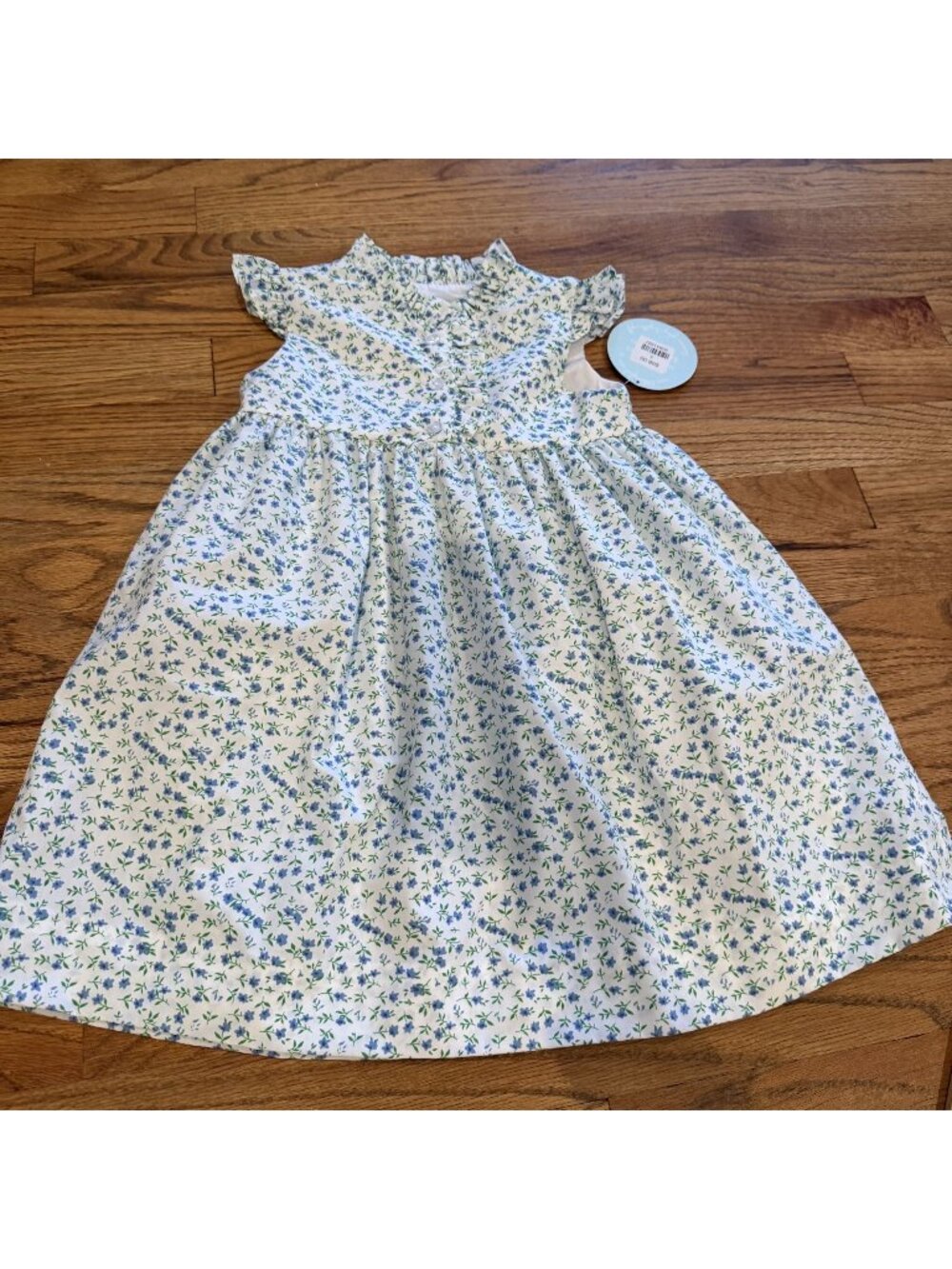 LITTLE ENGLISH GIRLS BLUE FLORAL DRESS NEW SIZE 5